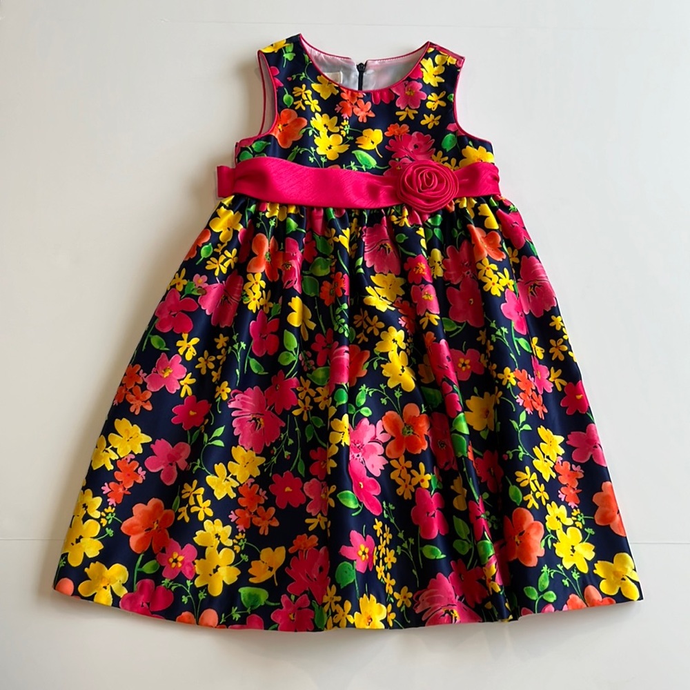 American Princess Flower Print Dress, Sleeveless, Size 5